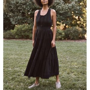 THE GREAT. Maxi Lace-Embroidered Cotton The Victorian Apron Dress